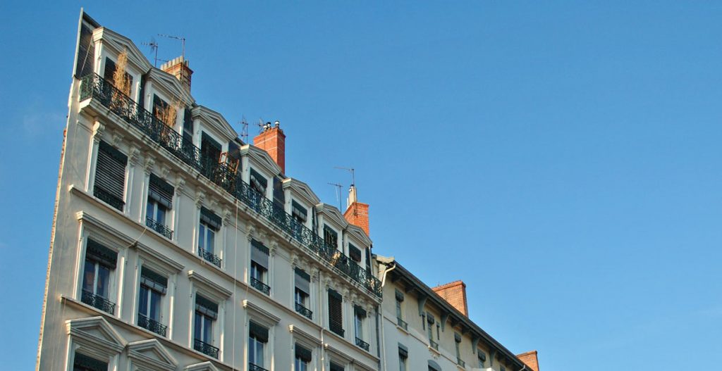 plywood facade for a movie