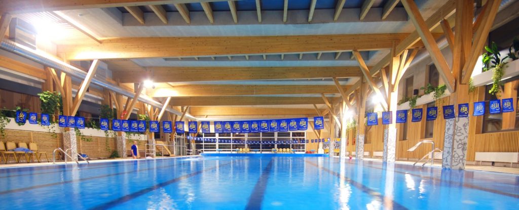 Marine plywood being used in a commercial swimming pool